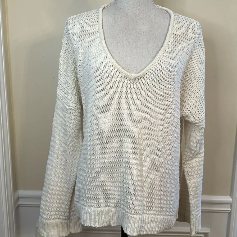 Madewell V-Neck Fisherman’s Knit Sweater